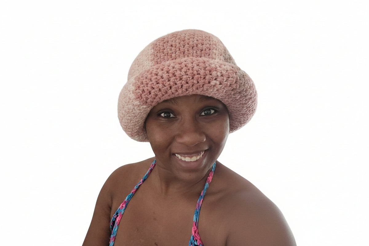 The Blush Block Crochet Beanie