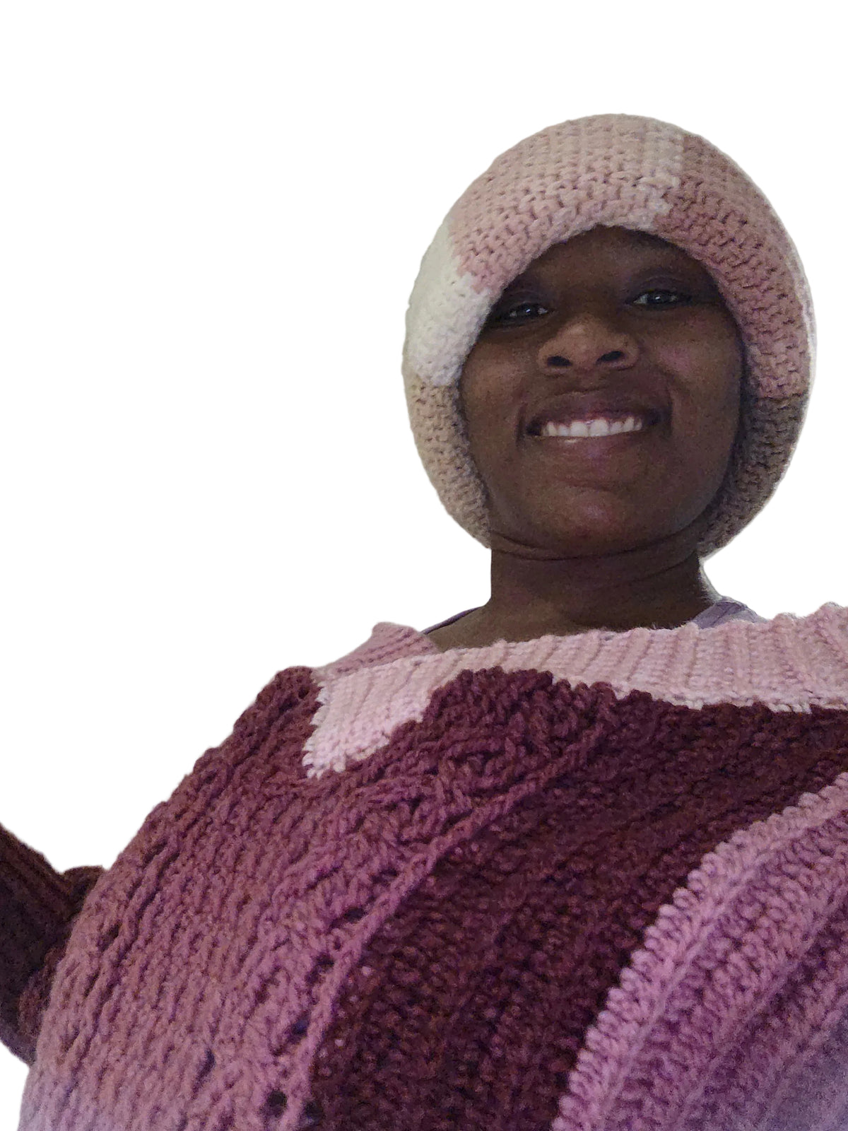 The Blush Block Crochet Beanie
