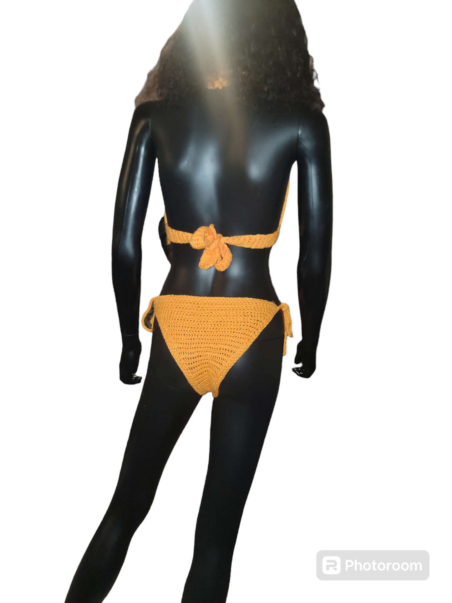 Two-piece bathing suit orange praise