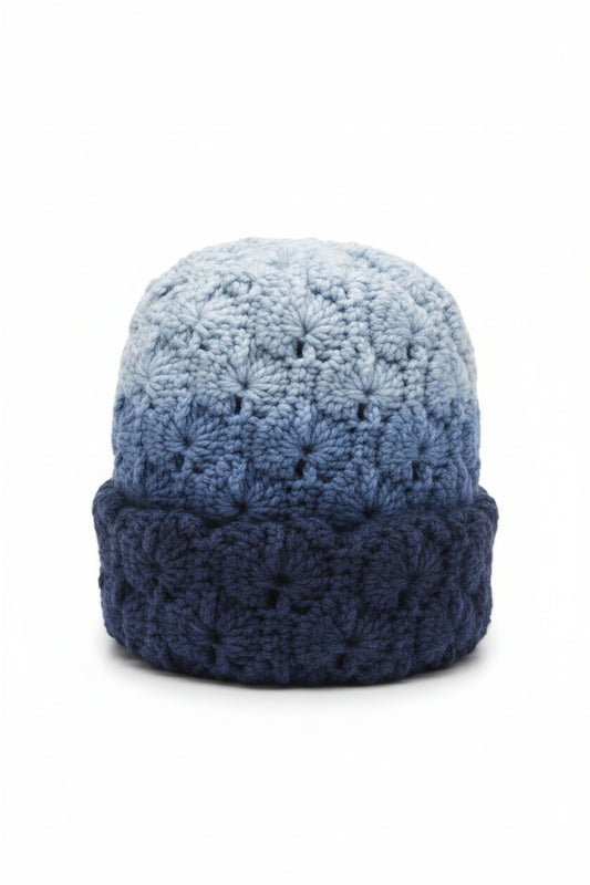 The Ocean Wave Ombré Crochet Beanie